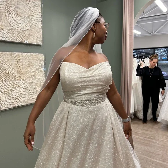 Maggie Sottero Anniston Champagne wedding dress size 24